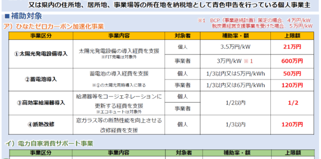 ひなたゼロカーボン加速化事業補助金